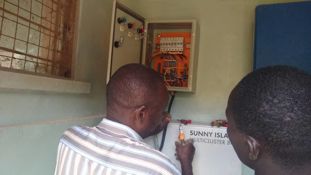Solar plant installation at St Bakhita Vocational Training Center